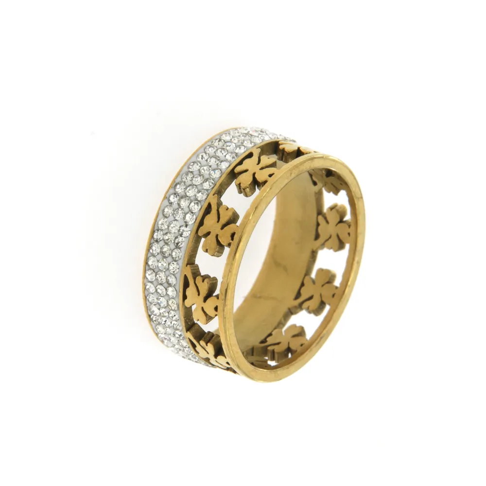 AAM-Quadrifoglio 5494 - 12 Pz Anelli in Acciaio - AAM105-95-2