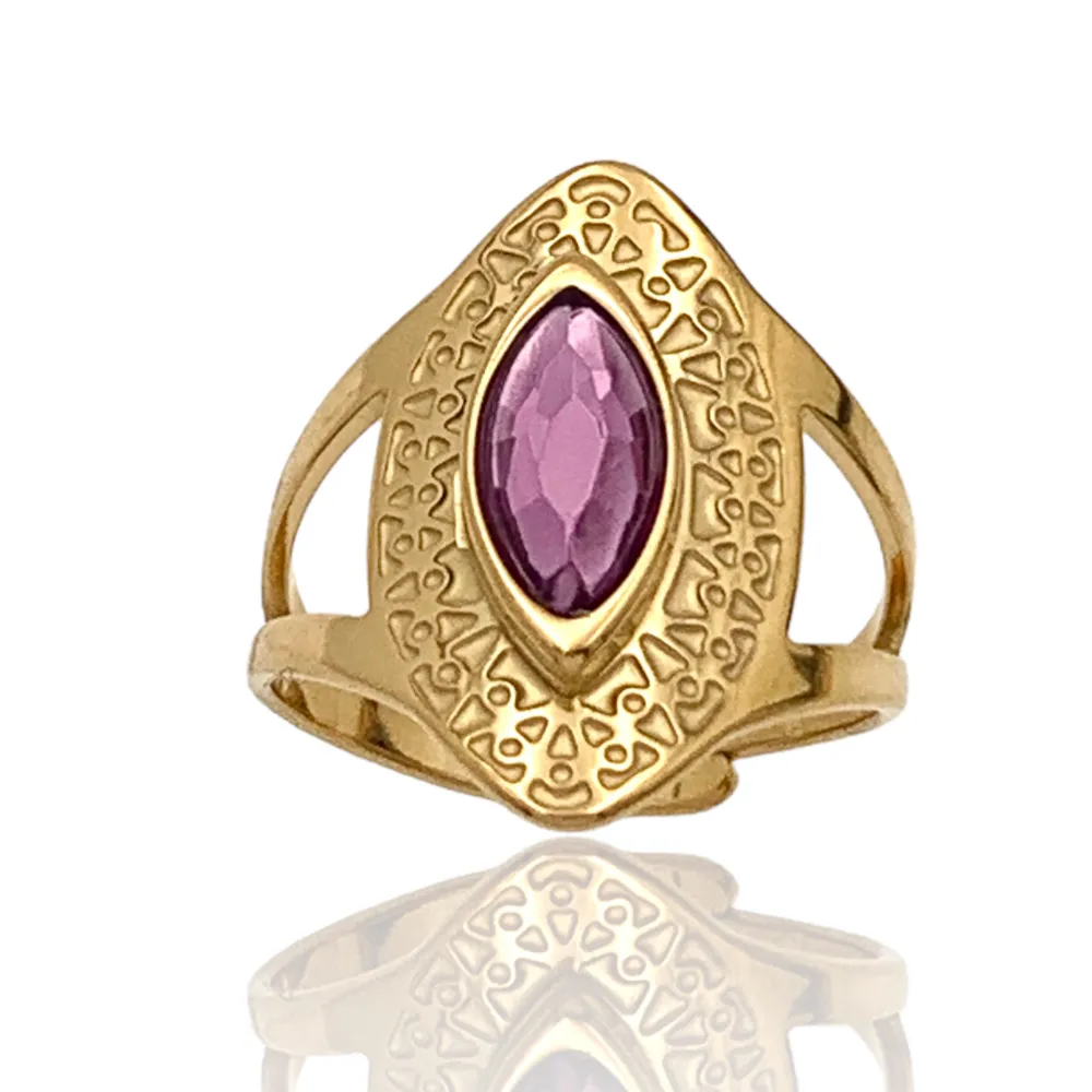 Mix Modelli con Pietra-72Pz Anelli Regolabili in Acciaio - AAR-103-AA2064R