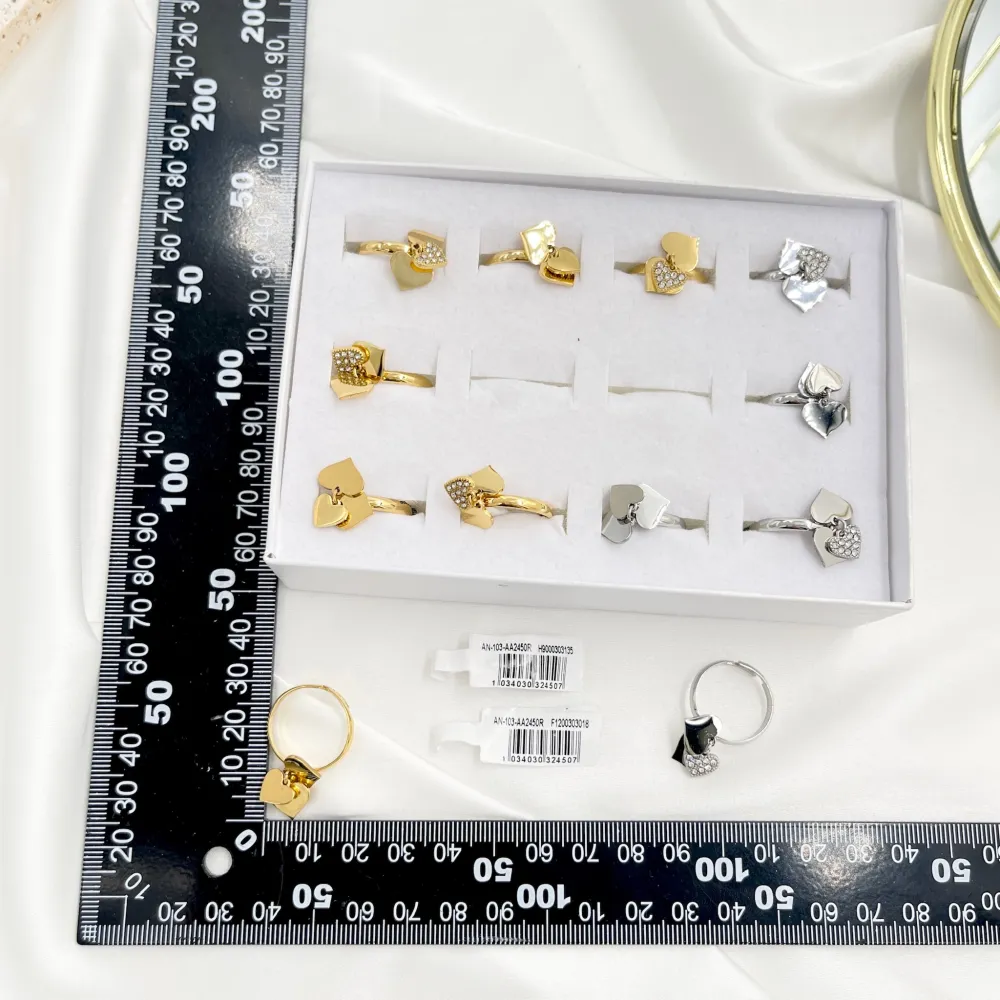 Tre Cuori-Anello Regolabile in Acciaio - AAR-103-AA2450R