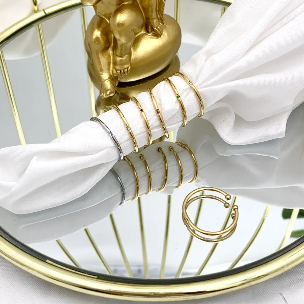 Punto Luce Zirconia-60Pz Anelli Regolabili in Acciaio - AAR-103-AA2488R