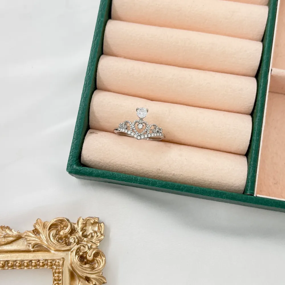 Corona  -Anello Regolabile in Acciaio - AAR-103-AA4229R