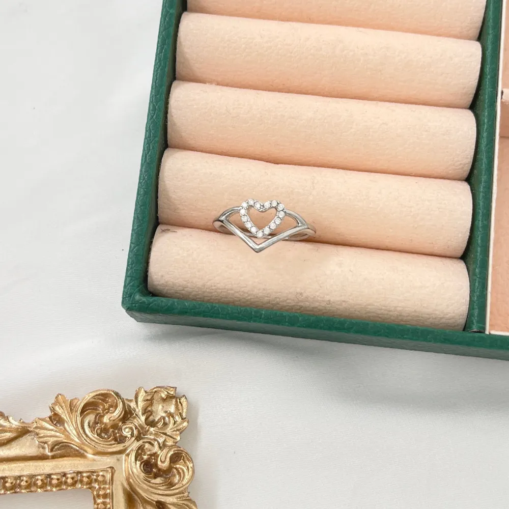 Cuore Vuoto  -Anello Regolabile in Acciaio - AAR-103-AA4244R