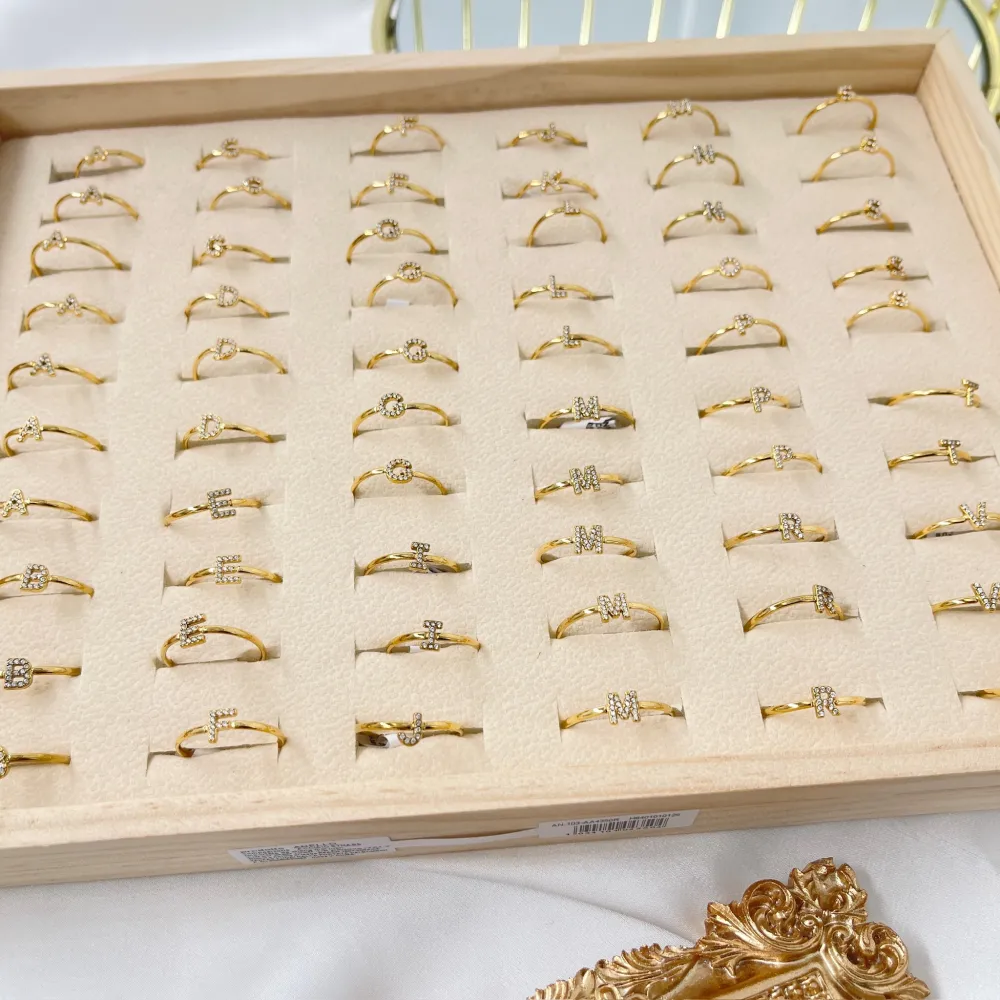 Iniziale-60 pz Anelli in Acciaio - AAR-103-AA4350R