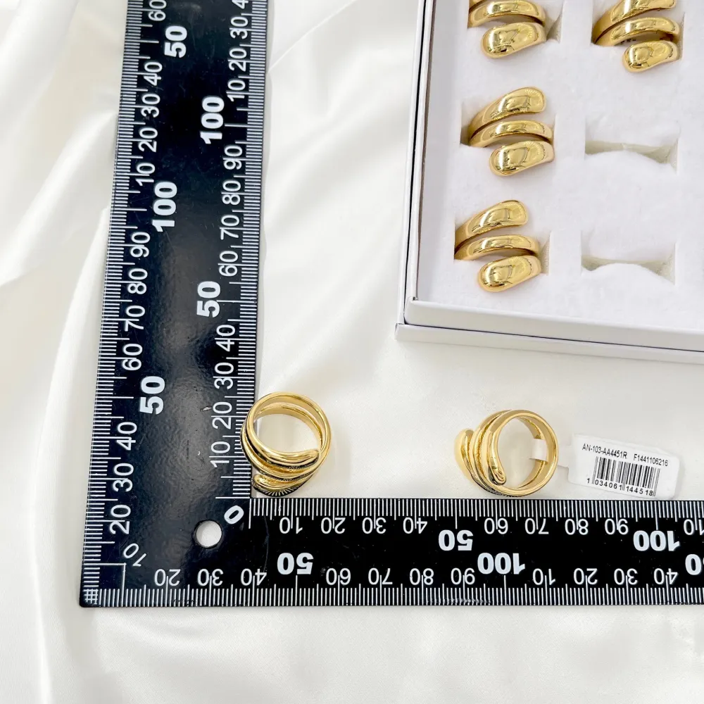 Goccia -Anello Regolabile in Acciaio - AAR-103-AA4451R