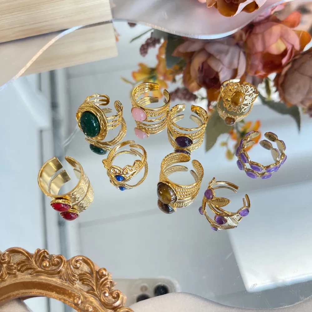 Mix Modelli-36 pz Anelli in Acciaio - AAR-105-214