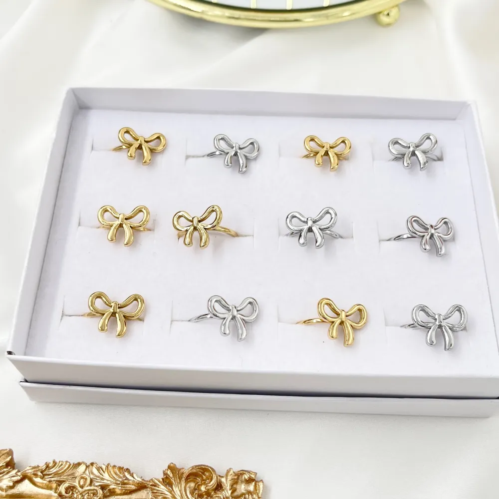 Fiocco -Anello Regolabile in Acciaio - AAR-413-1299