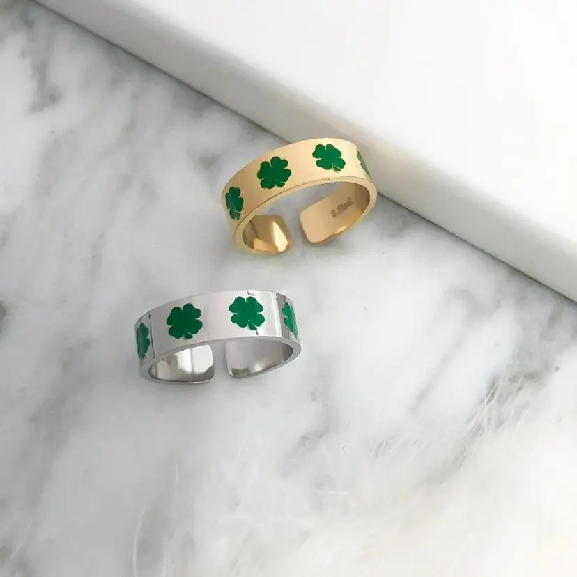 Scritte Smaltate-36Pz Anelli in Acciaio Regolabili - AAR413-736