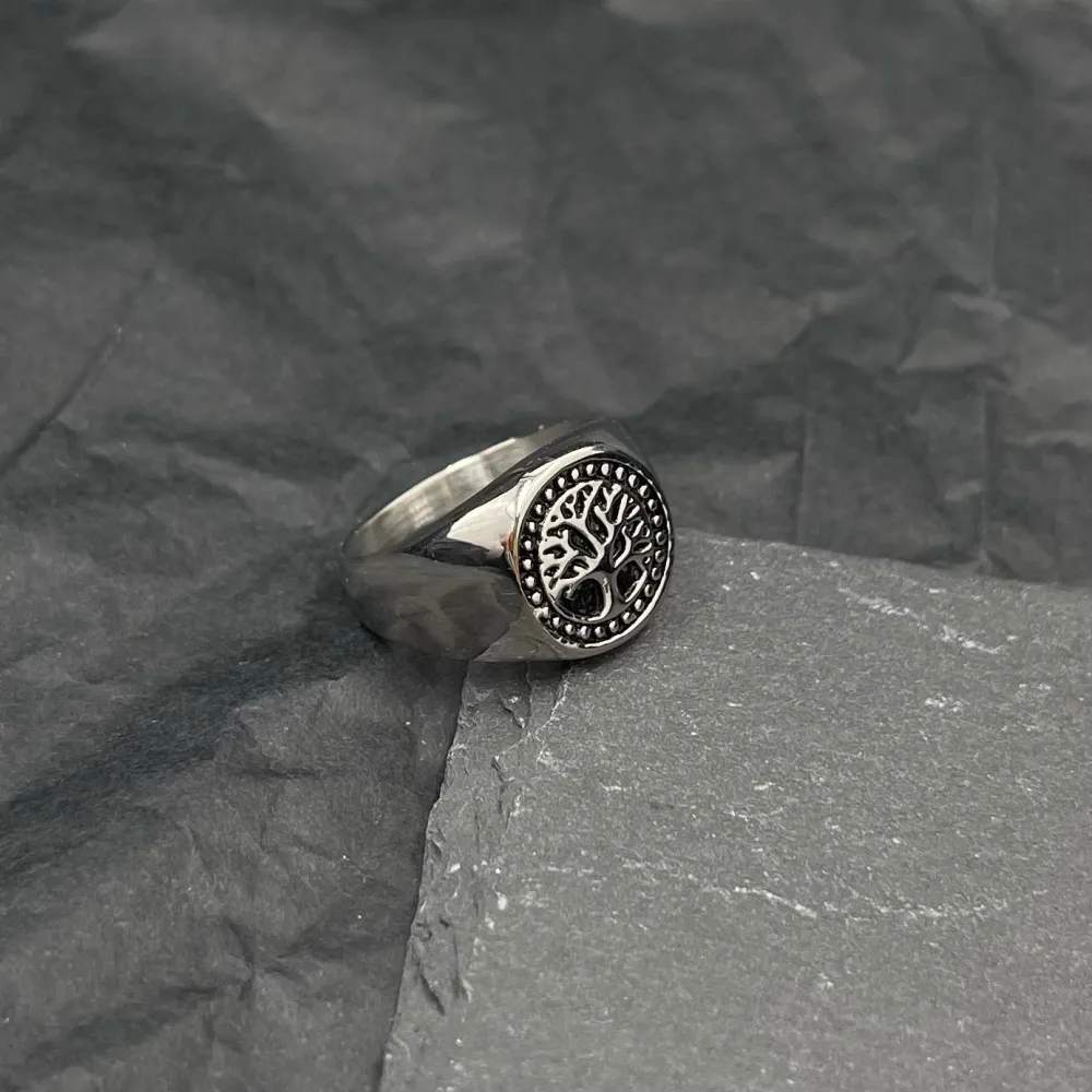 Albero della Vita-Anello in Acciaio con Misure - AAU-105-139