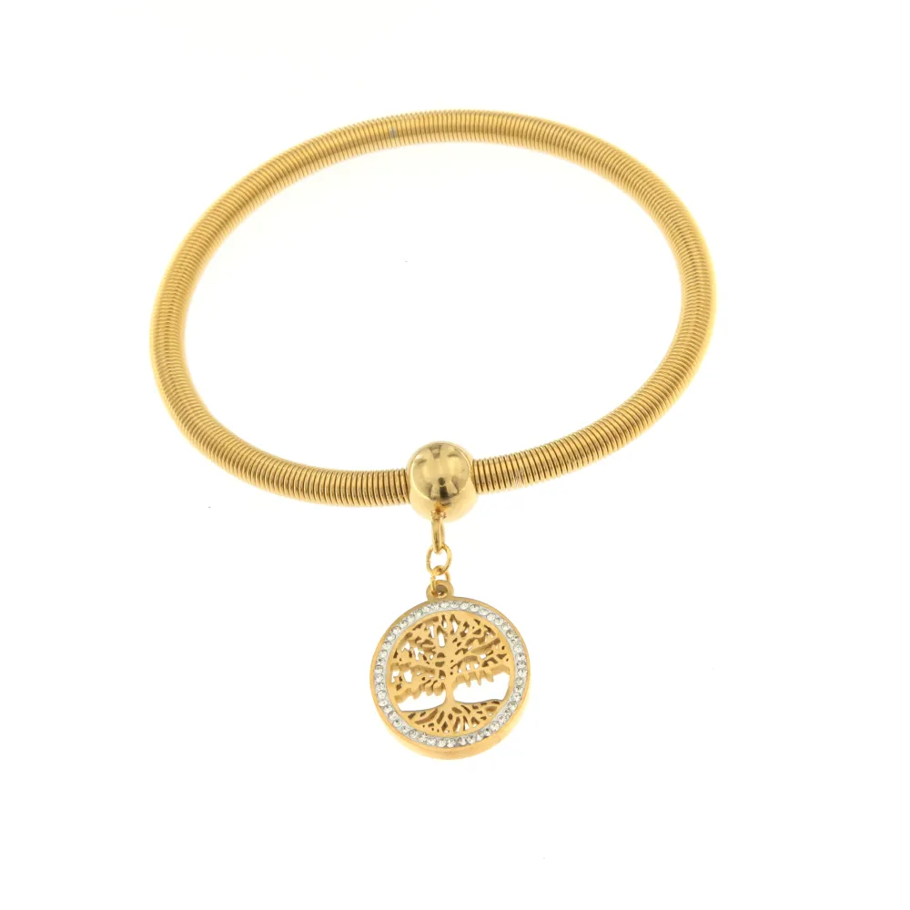 Albero della Vita 1516 - Bracciale a Molla in Acciaio - Albero della Vita 1516 - Bracciale a Molla in Acciaio