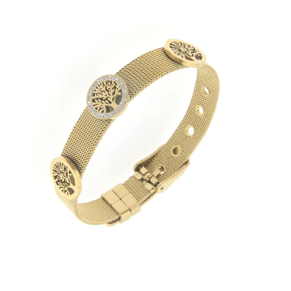 Bracciale da Donna In Acciaio - Albero della Vita -Bracciale Cinturino Orologio