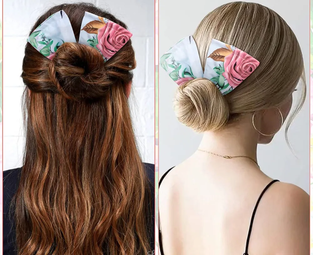 AXC143-82-Floreale-12pz Fasce per fare Chignon - AXC143-82-Floreale-12pz Fasce per fare Chignon