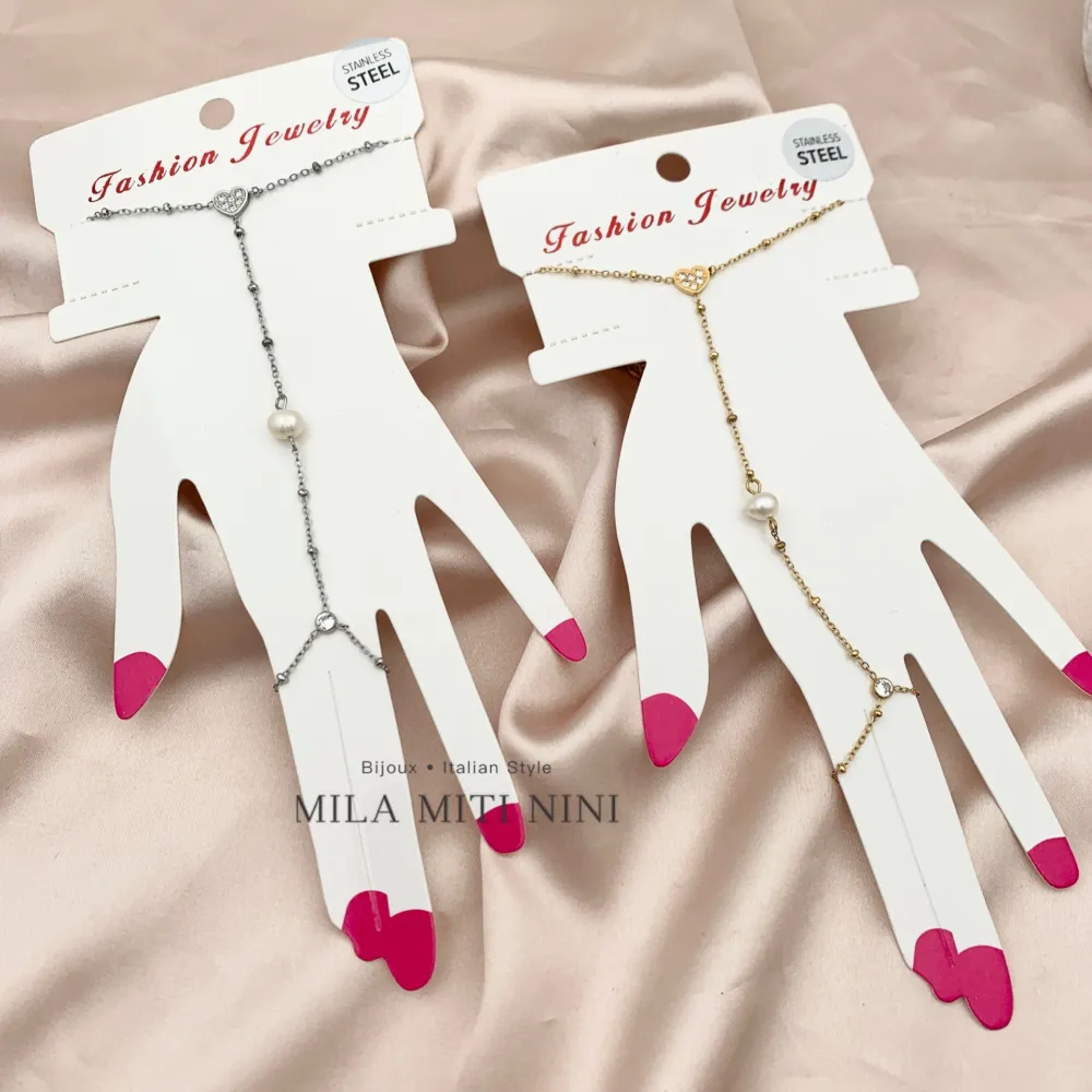 Cuore Perla-Bacciamano in Acciaio - BAC-103-AA128B