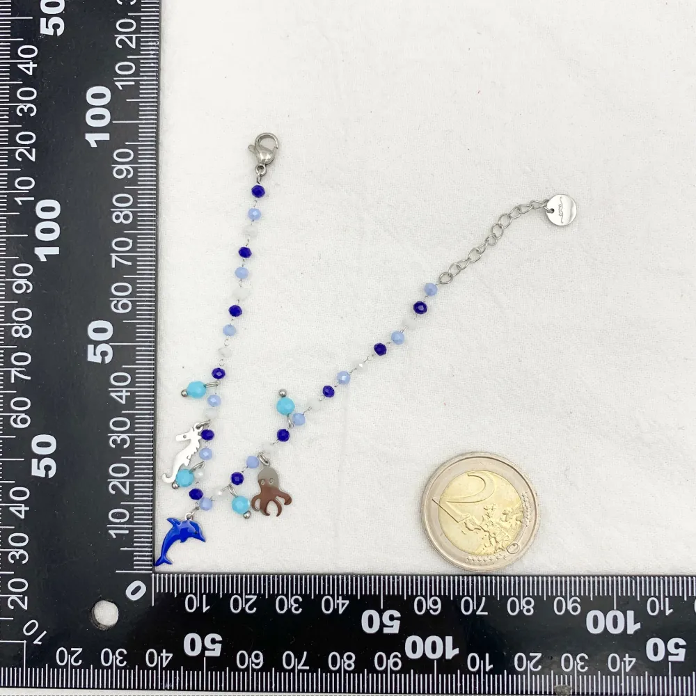 Mare Smaltato Stella Marina-Bracciale in Acciaio con Chiusura - BAC-103-AA154BS