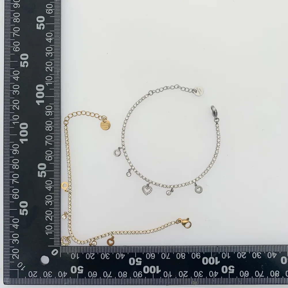 Tennis con Cuore Vuoto-Bracciale in Acciaio - BAC-103-AA2523B Cuore Vuoto