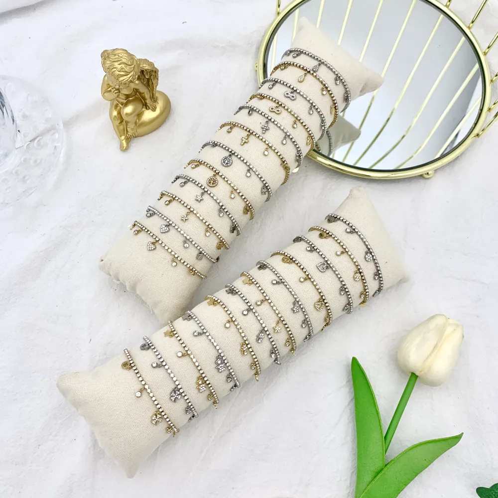 Tennis con Goccia-Bracciale in Acciaio - BAC-103-AA2525B Goccia