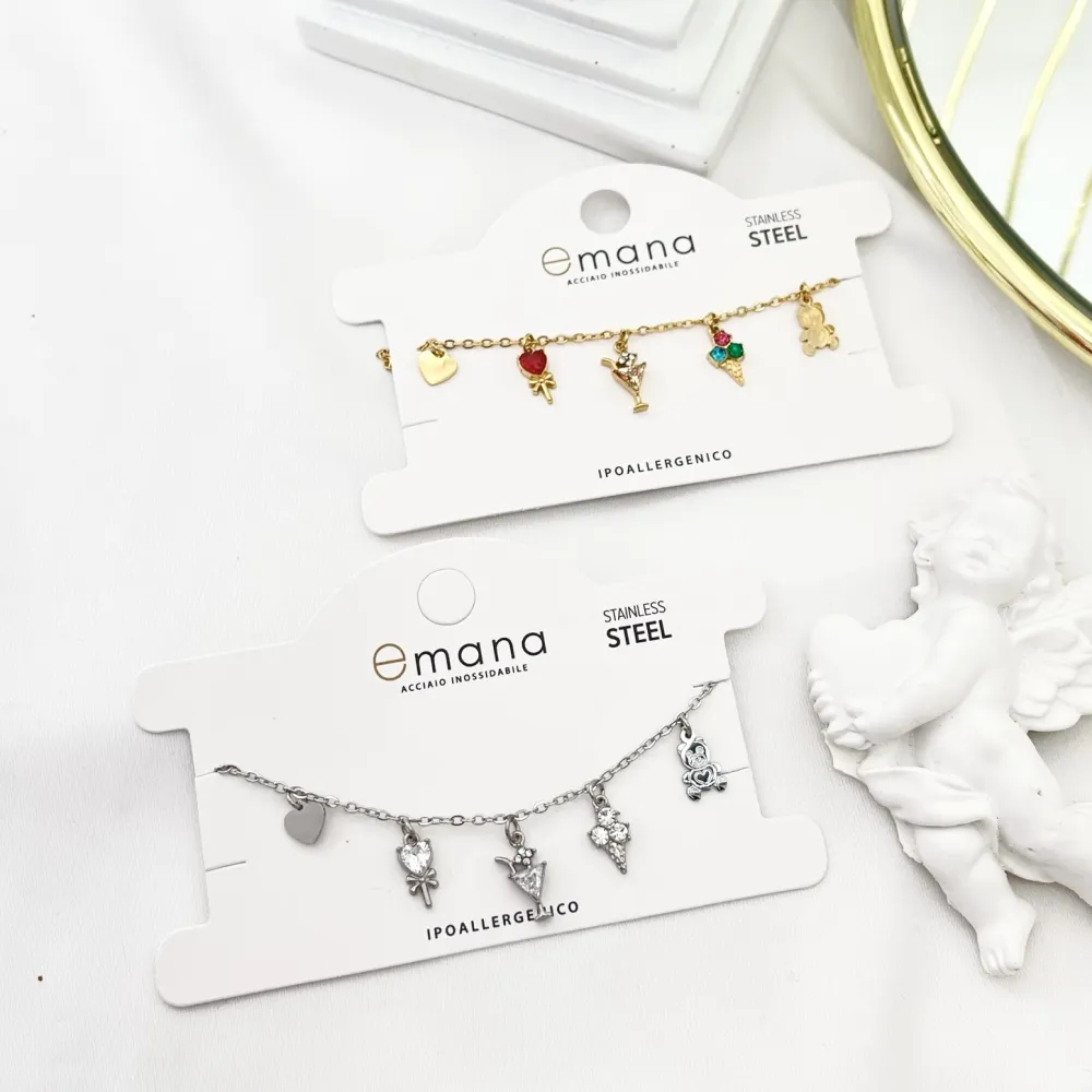 Orsetto Gelato -Bracciale in Acciaio con Chiusura - BAC-103-AA2754B