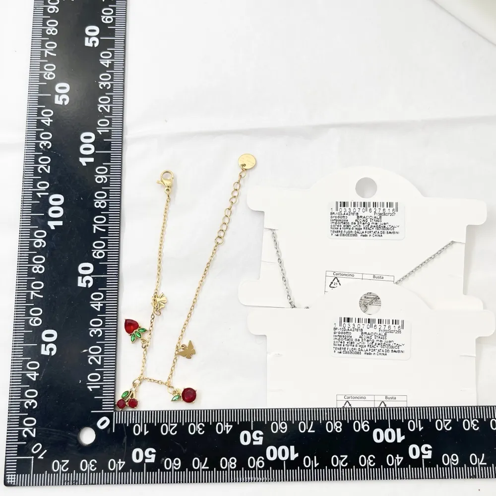 Frutta Ciliegia-Bracciale in Acciaio con Chiusura - BAC-103-AA2761B