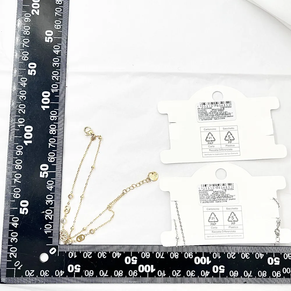 Doppio Cerchio--Bracciale in Acciaio con Chiusura - BAC-103-AA3465B