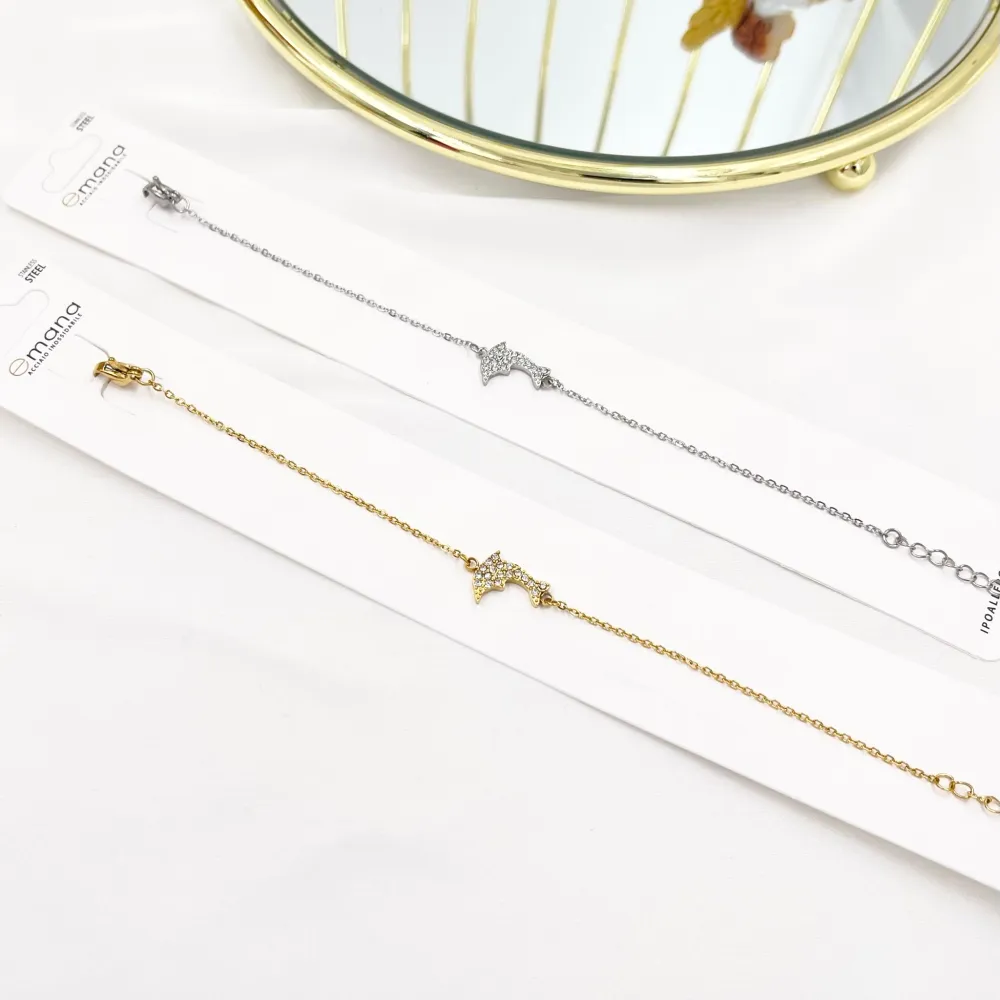 Delfino-Bracciale in Acciaio con Chiusura - BAC-103-AA3485B