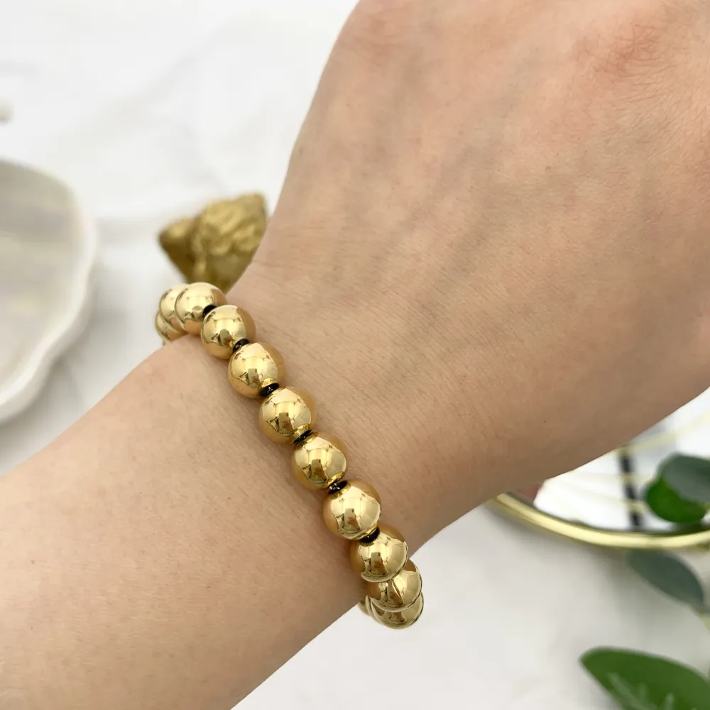 Ball Pallina Vuota-Bracciale in Acciaio - BAC-103-AA3992B 8mm