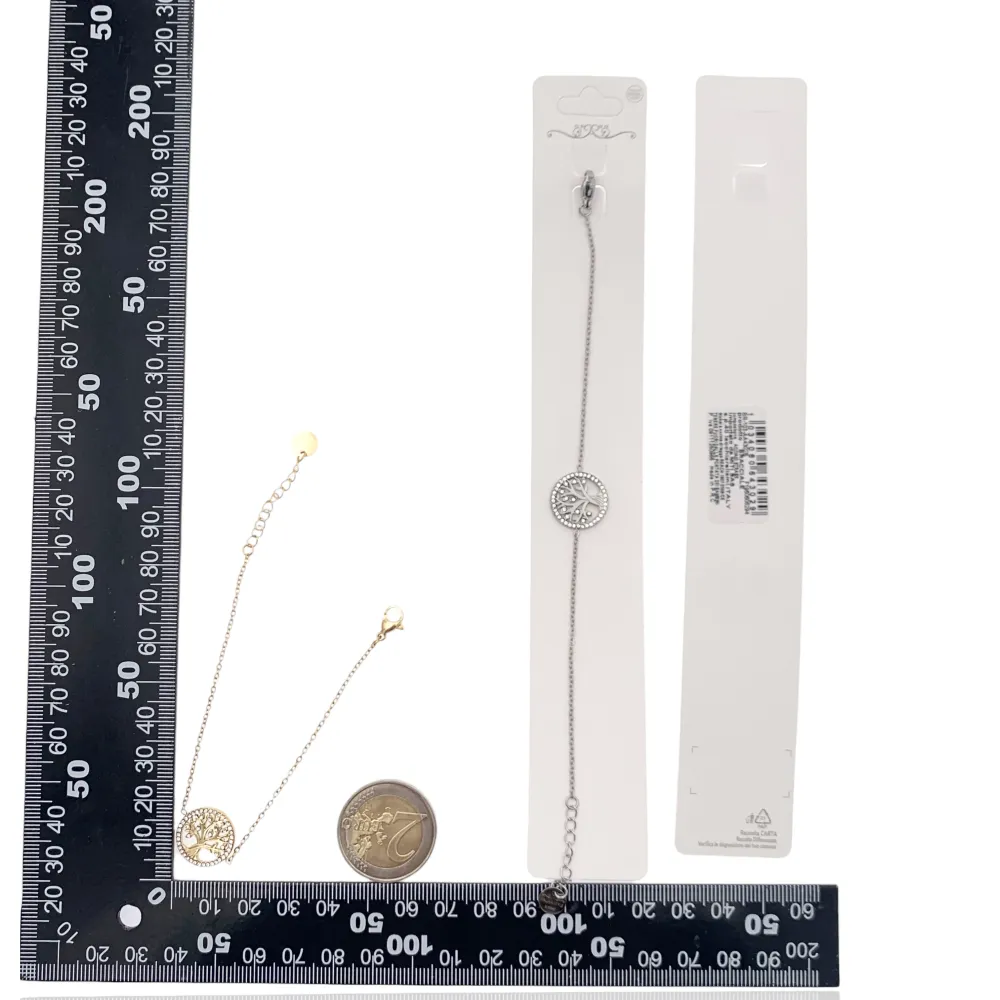 Albero della Vita con Zirconia-Bracciale in Acciaio con Chiusura - BAC-103-AA4302B