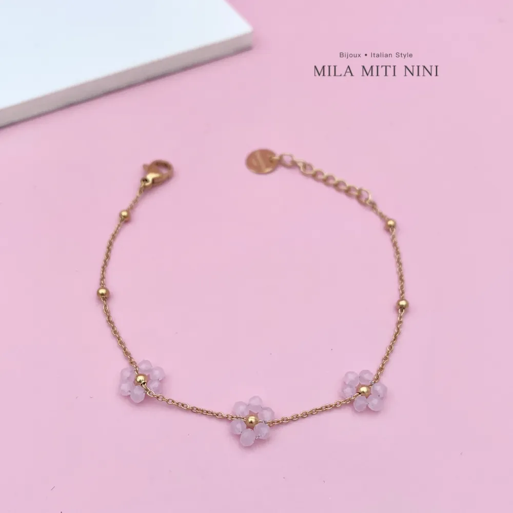 Fiore Margherita -Bracciale in Acciaio - BAC-103-AA66B