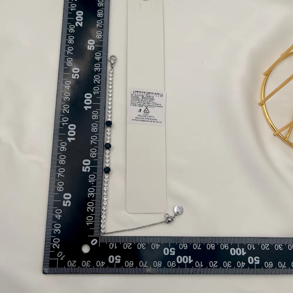 Tennis con Punto Luce-12pz Bracciali in Acciaio - BAC-103-AA702B