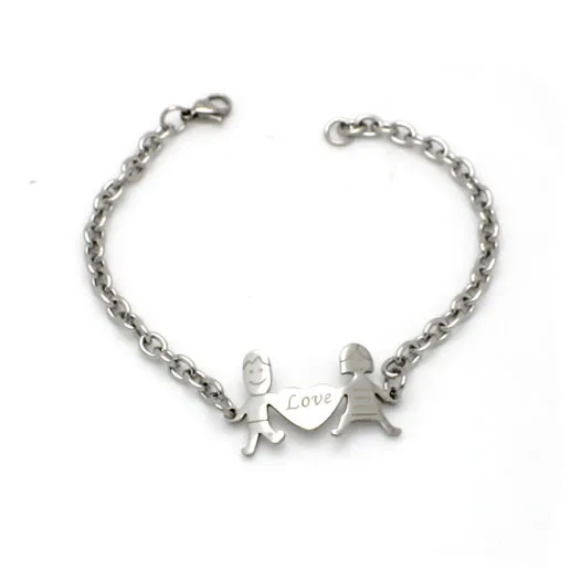 BAC1110-Bracciale Happy Family - Bracciale in Acciaio - BAC1110-Bracciale Happy Family - Bracciale in Acciaio