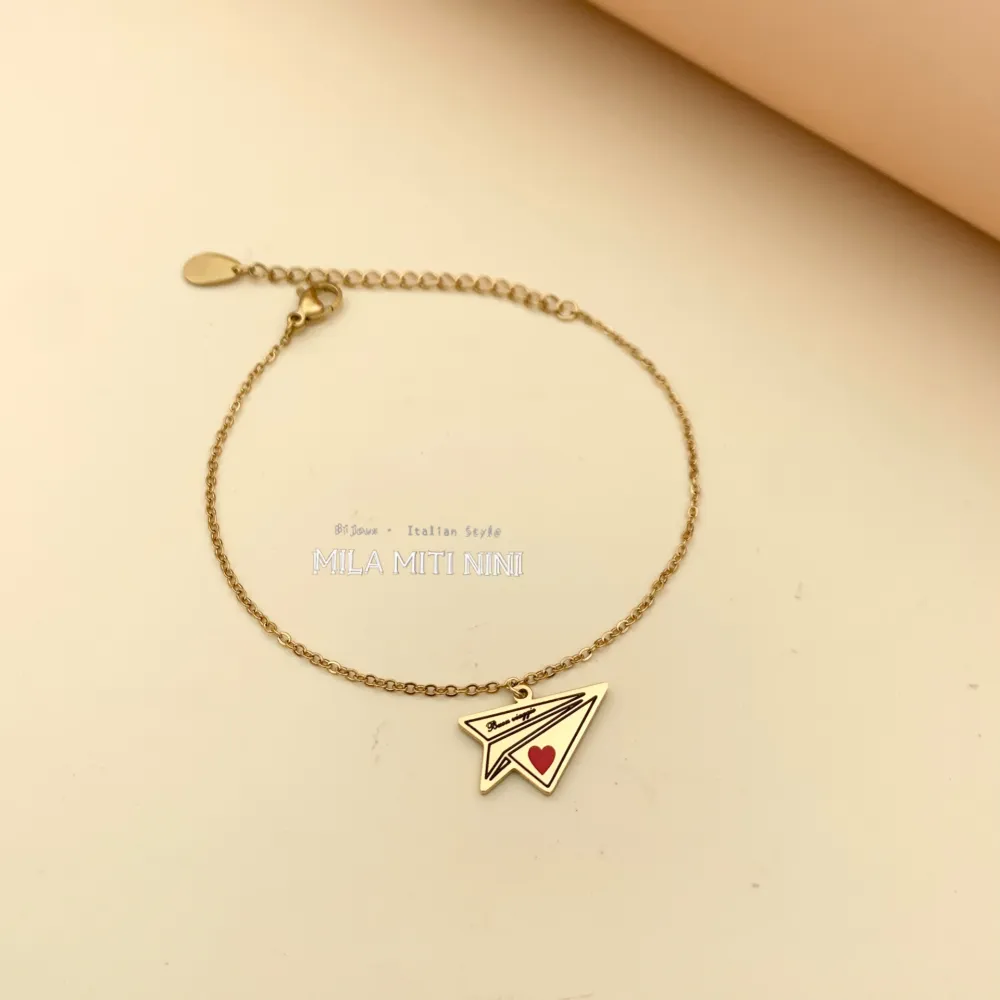 Aeroplano-Bracciale in Acciaio con Chiusura - BAC413-1324