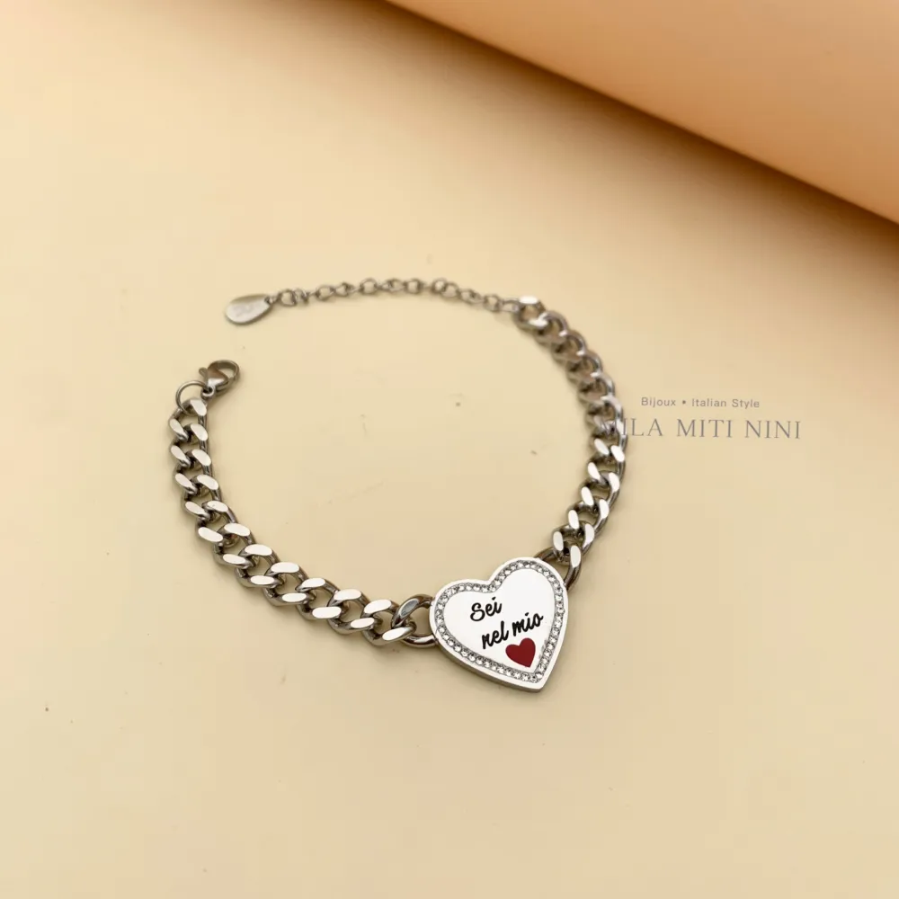 Sei nel mio Cuore-Bracciale in Acciaio con Chiusura - BAC413-1377