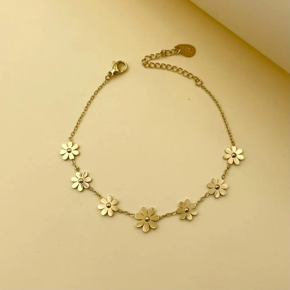 Sette Fiori Margherita-Bracciale in Acciaio con Chiusura - BAC-413-1447