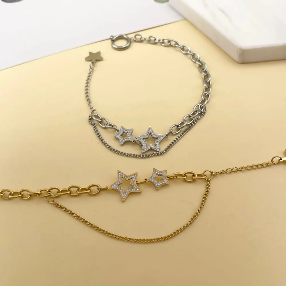 Stella-Bracciale in Acciaio con Chiusura - BAC-413-1515