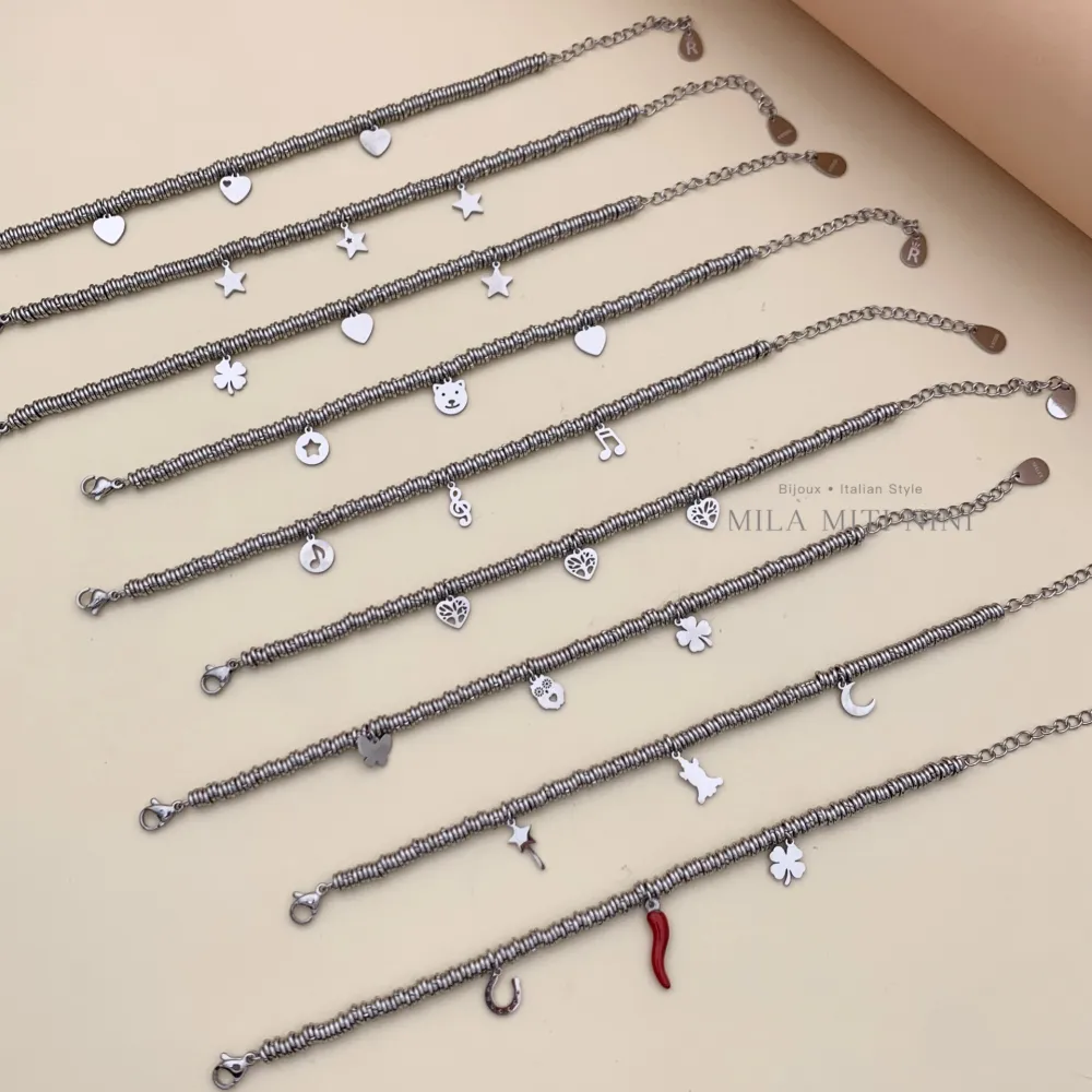 Nota Musicale -Bracciale in Acciaio con Chiusura - BAC413-1535