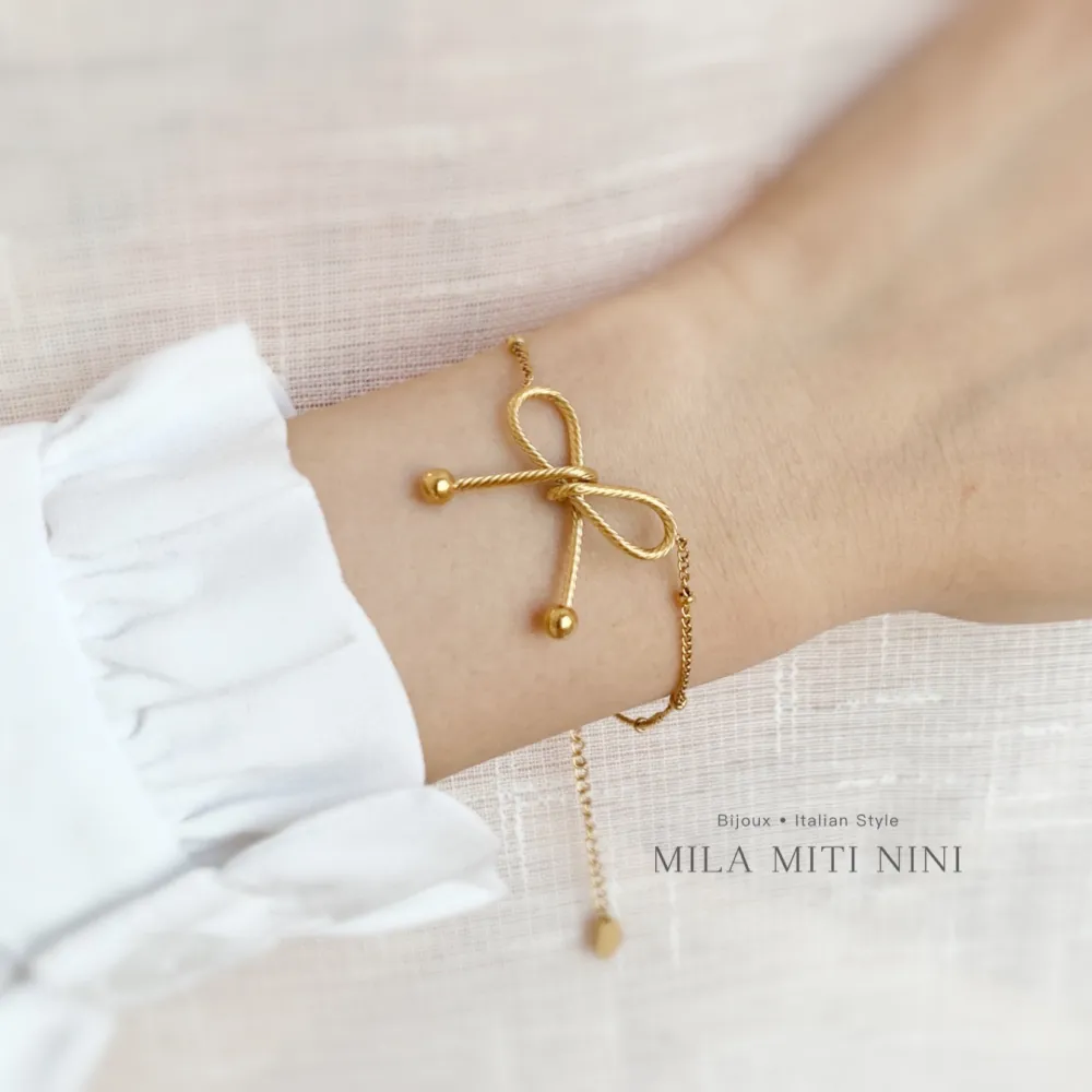 Fiocco-Bracciale in Acciaio con Chiusura - BAC-413-1573