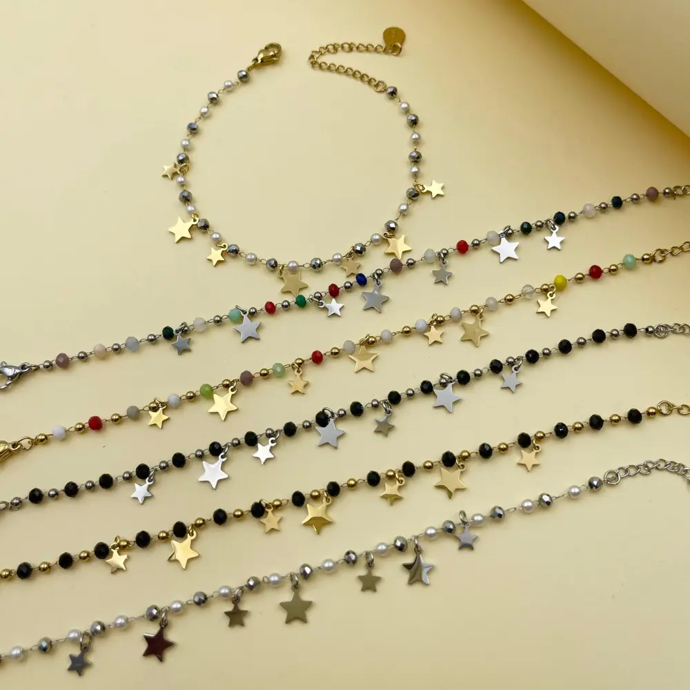 Stella Cristalli-Bracciale in Acciaio con Chiusura - BAC-413-1738