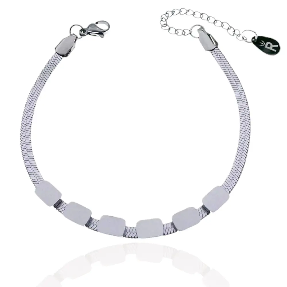 Quadratino -Bracciale in Acciaio con Chiusura - BAC-413-1767