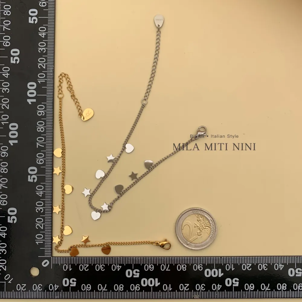 Cuore Stella-Bracciale in Acciaio con Chiusura - BAC-413-2025A