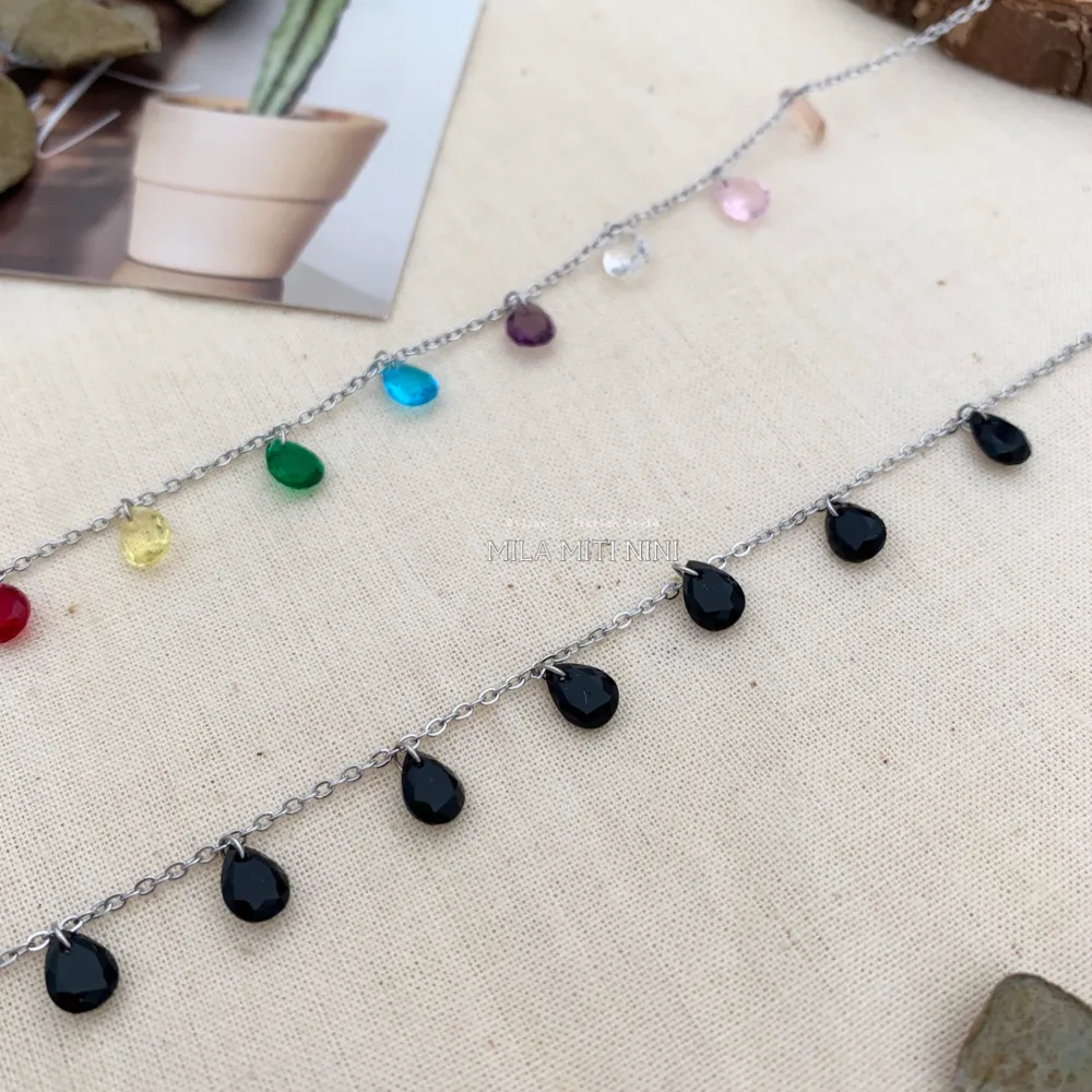 BAC413-2405-P.luci a Goccia-Bracciale in Acciaio - BAC413-2405