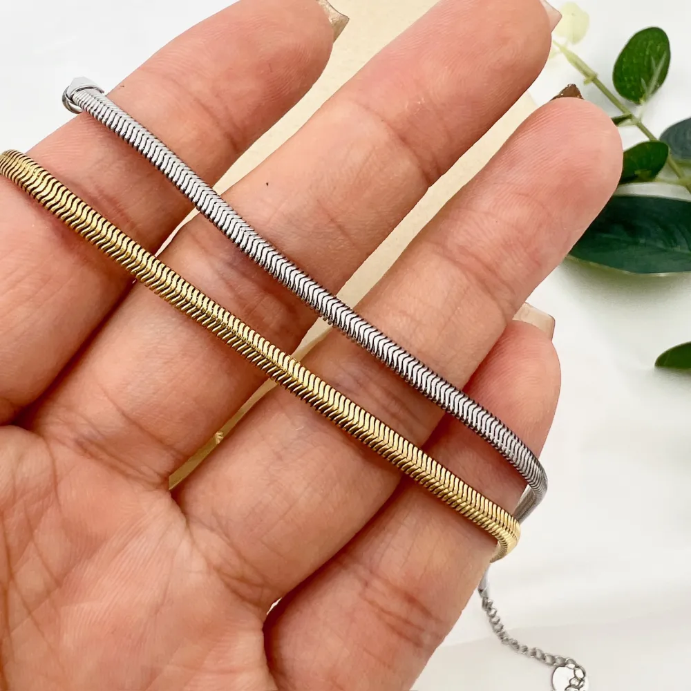 Serpente 3mm -Bracciale in Acciaio - BAC-413-3126