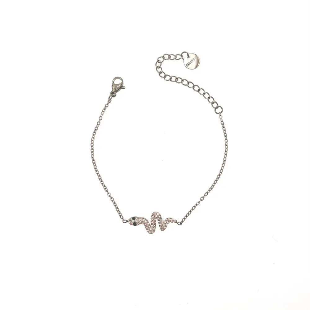 Serpente con Strass-Bracciale in Acciaio - BAC413-416