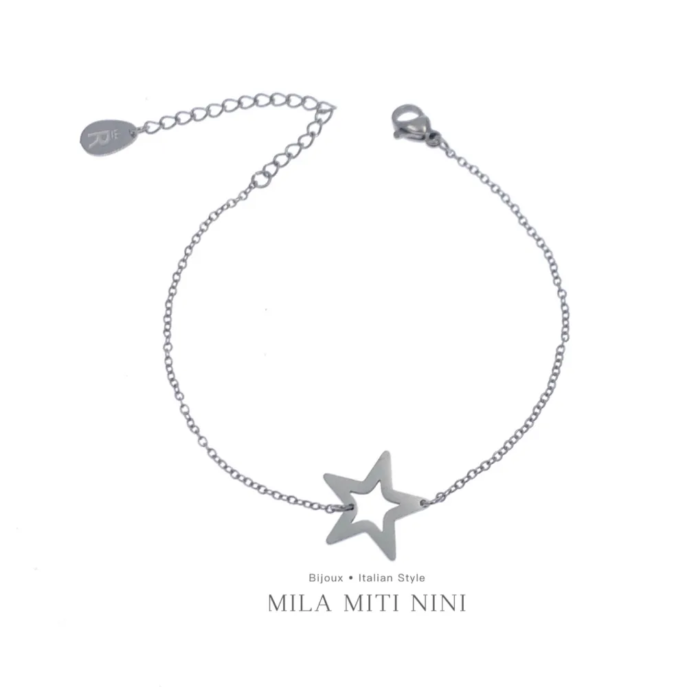 Stella Vuota-Bracciale in Acciaio con Chiusura - BAC-413-572