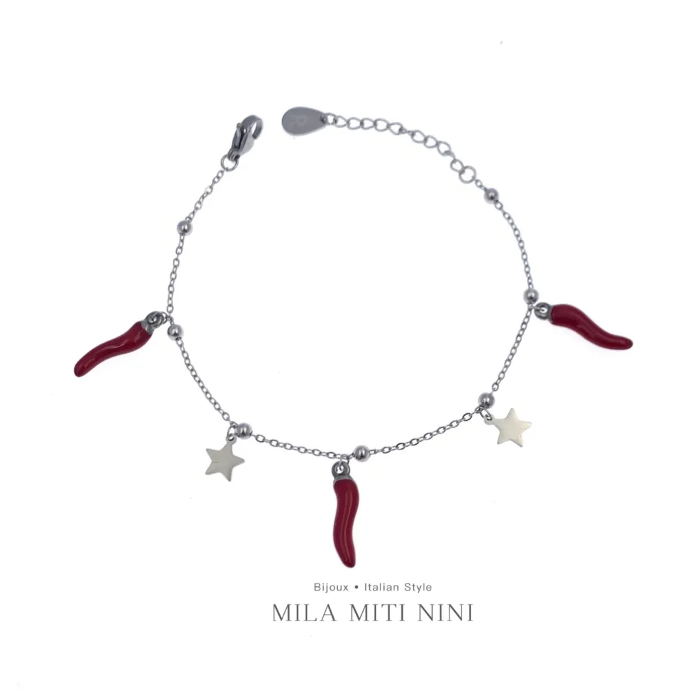 Cornino Stella-Bracciale in Acciaio con Chiusura - BAC-413-852