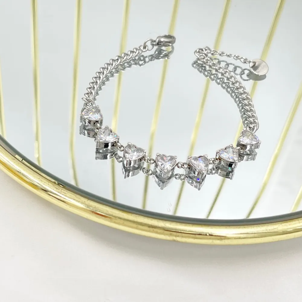 Punto Luce con Cuore-Bracciale in Acciaio - BAC-AA3207B