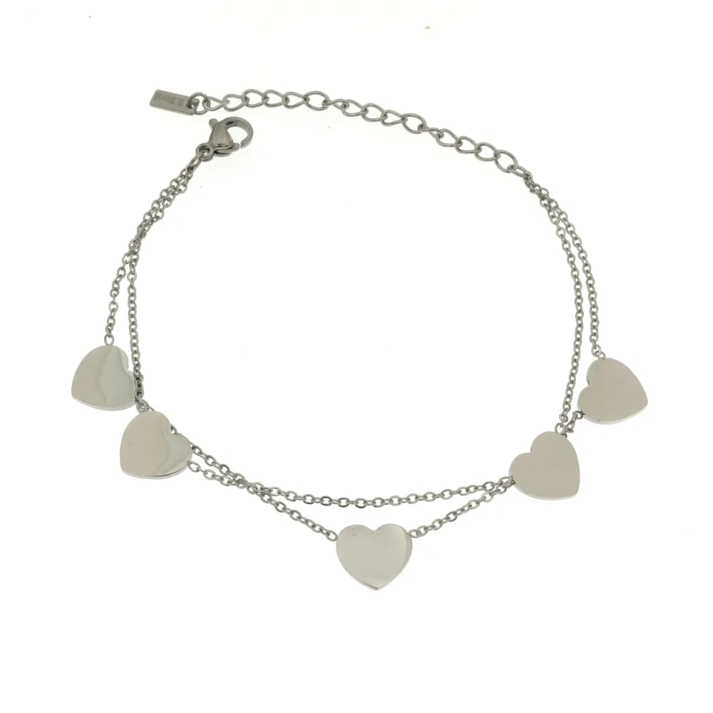 BAC-Cuore 5400 - Bracciale Doppio Filo in Acciaio - BAC-Cuore 5400 - Bracciale Doppio Filo in Acciaio