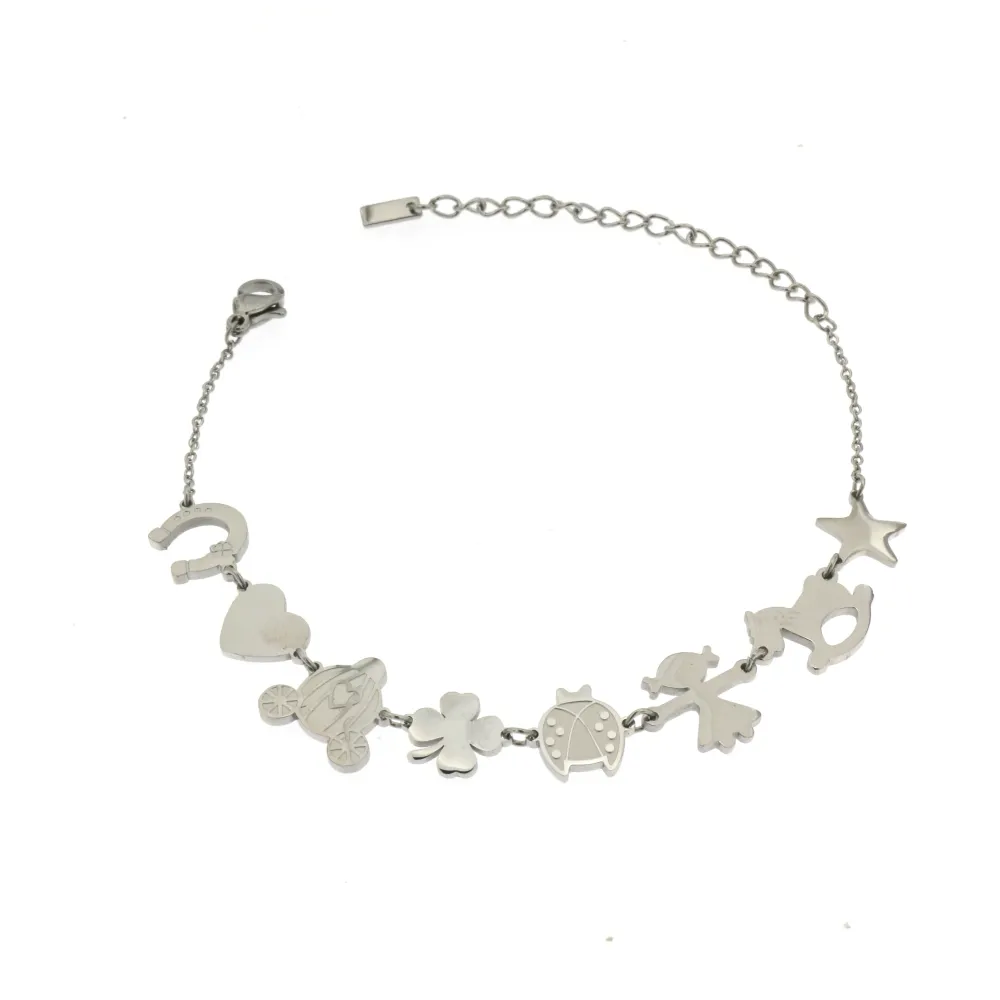 BAC-Favola 5403 - Bracciale Doppio Filo in Acciaio - BAC-Favola 5403 - Bracciale Doppio Filo in Acciaio