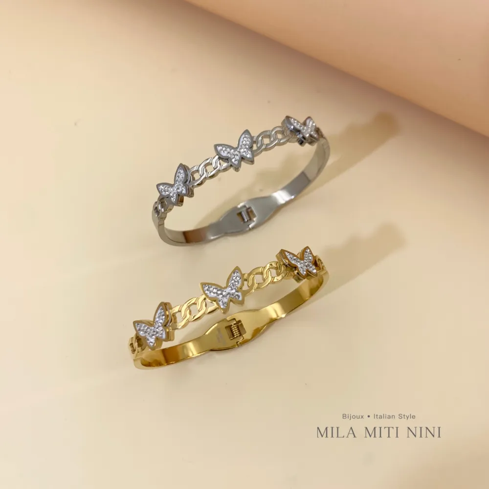 Farfalla-Bracciale Rigido in Acciaio - BAR-413-1139A