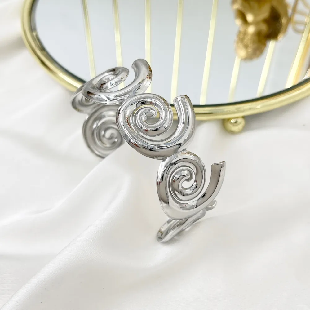 Chiocciola -Bracciale Rigido in Acciaio - BAR-413-181