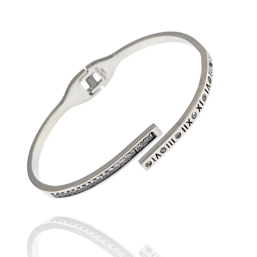 Tennis N.Romani-Bracciale Rigido in Acciaio - BAR-413-2270