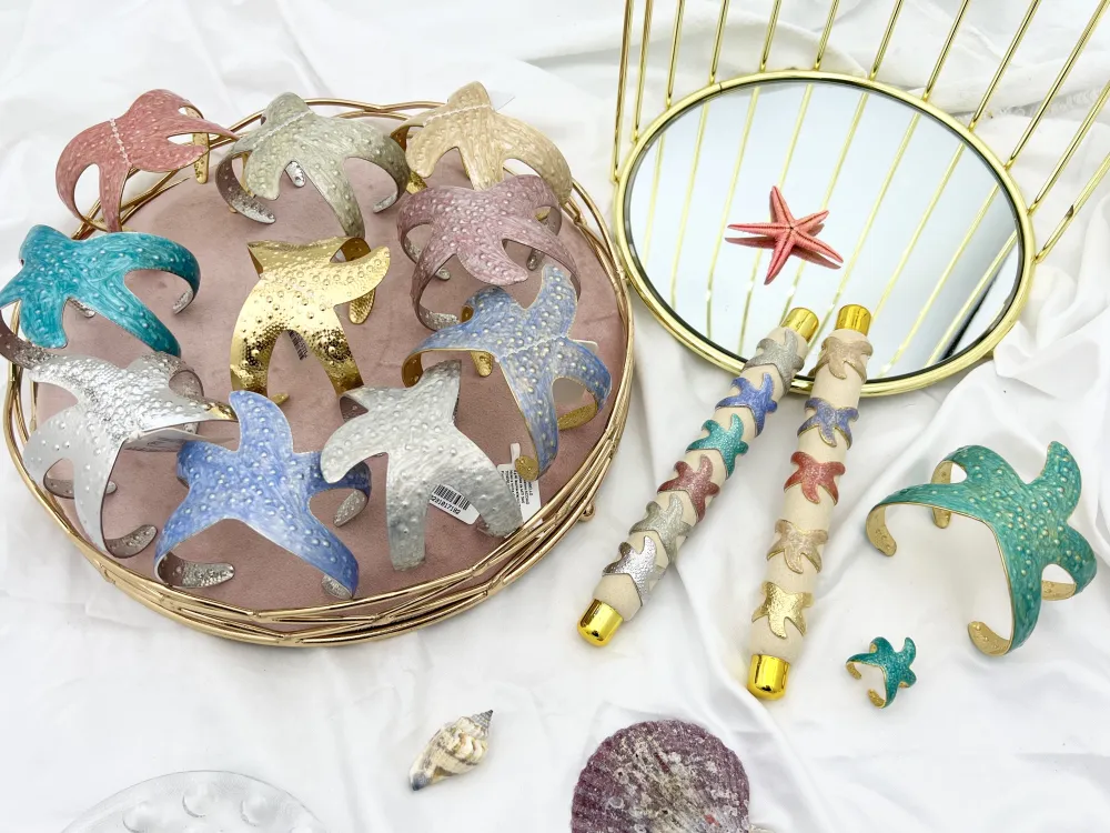 Stella Marina Smaltata-Bracciale Rigido in Acciaio - BAR-732-191