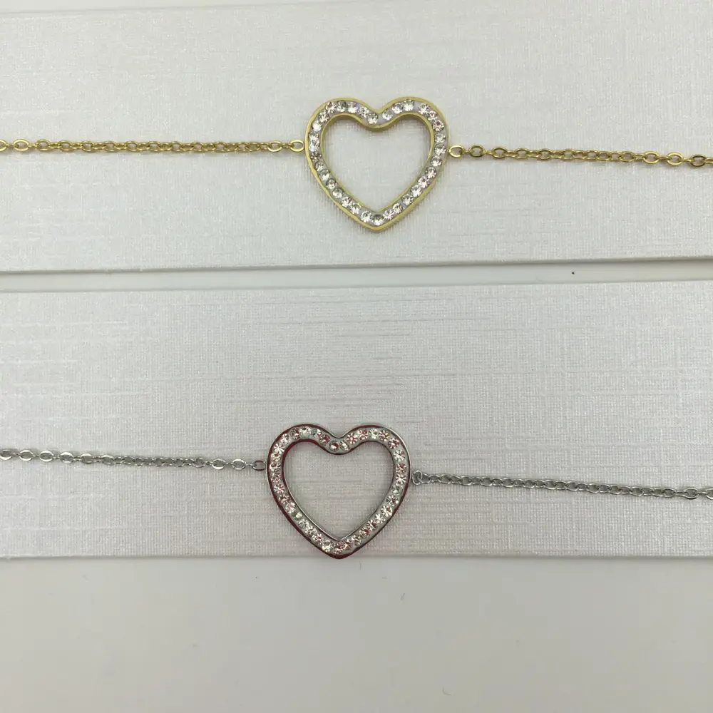 BAS- Cuore 4609 - Bracciale in Acciaio con Chiusura - BAS- Cuore 4609 - Bracciale in Acciaio con Chiusura
